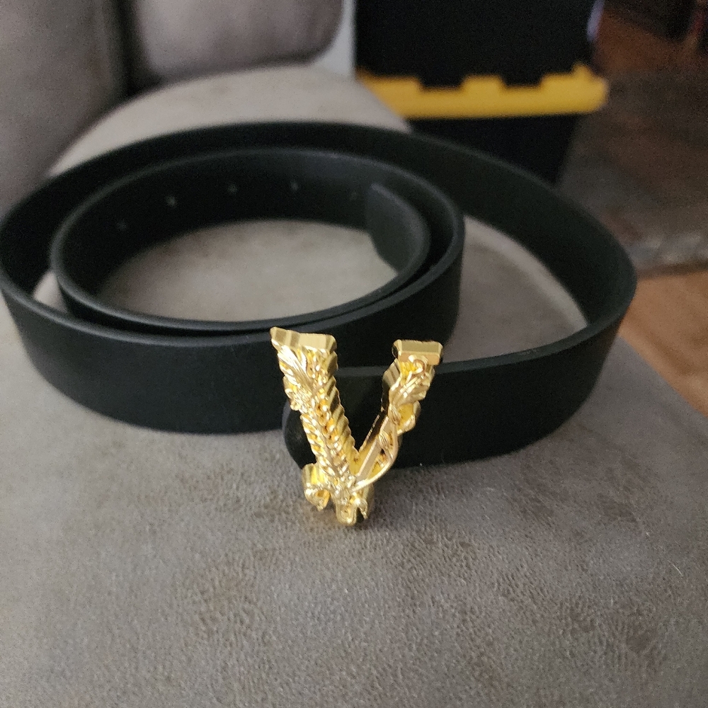 VERSACE  inspired MADE IN ITALY LEATHER BELT